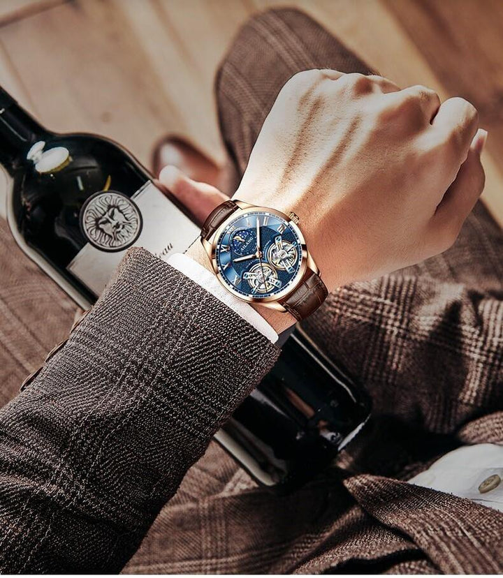 Elegant Automatisk Tourbillon Klocka