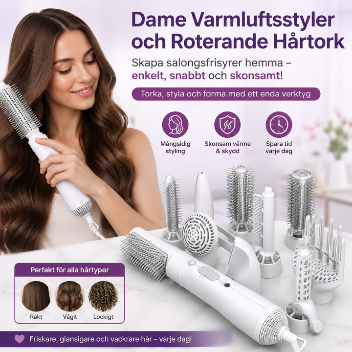 Dame Varmluftsstyler och Roterande Hårtork
