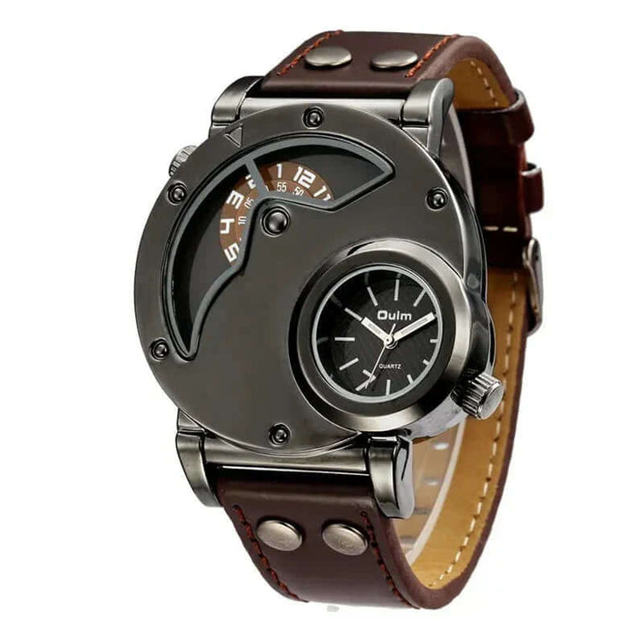 Elegant Dual Time Quartz Klocka