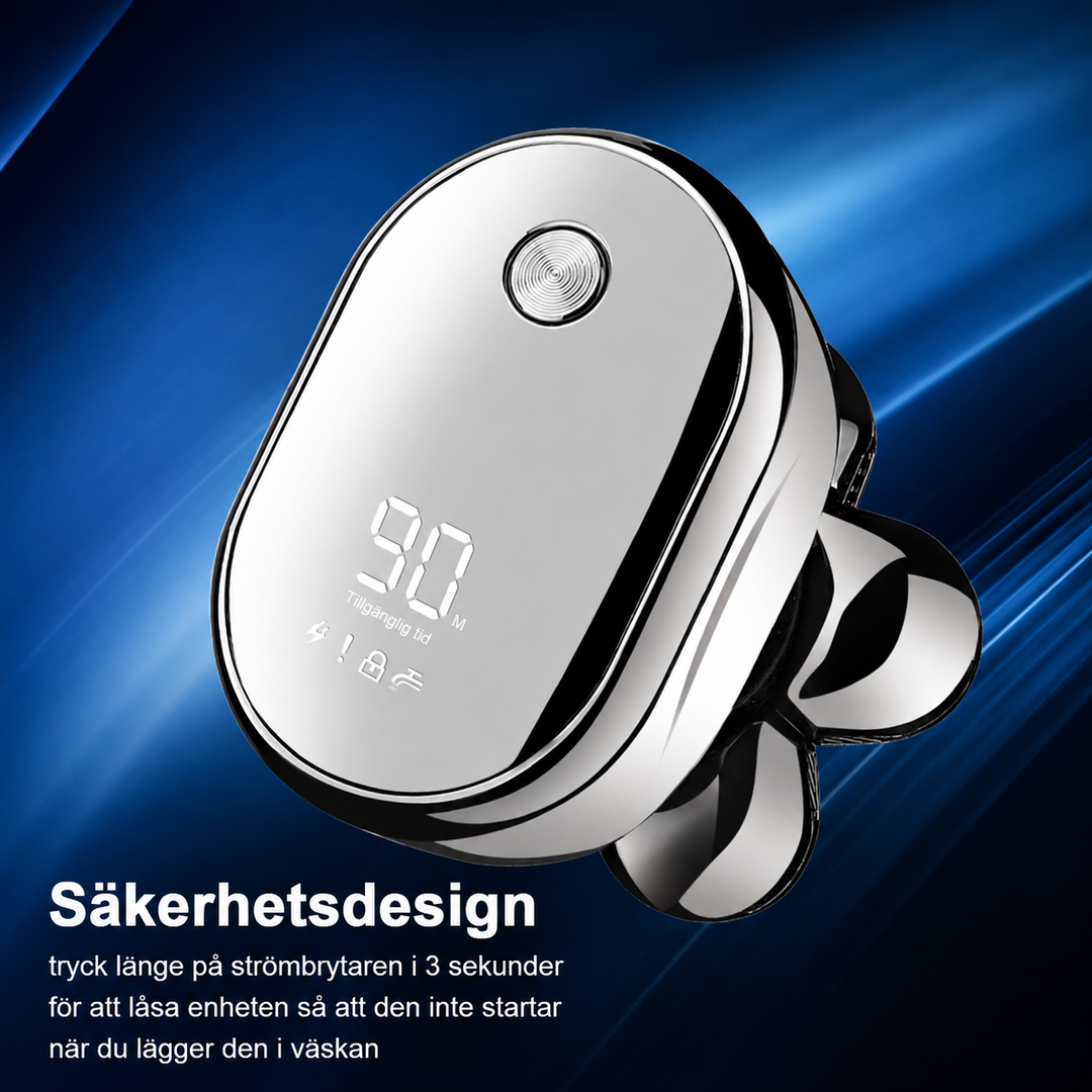Sexbladig Elektrisk Rakapparat för Män med Ergonomisk Design