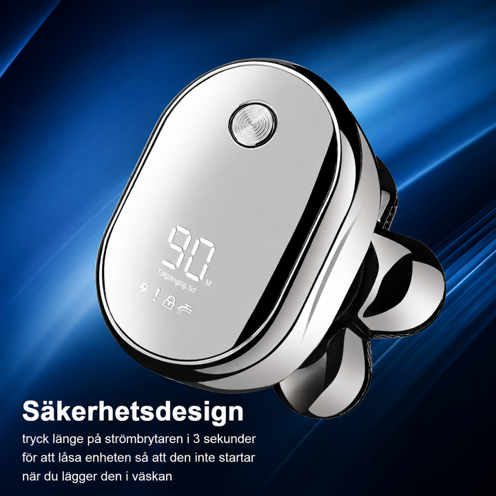 Sexbladig Elektrisk Rakapparat för Män med Ergonomisk Design