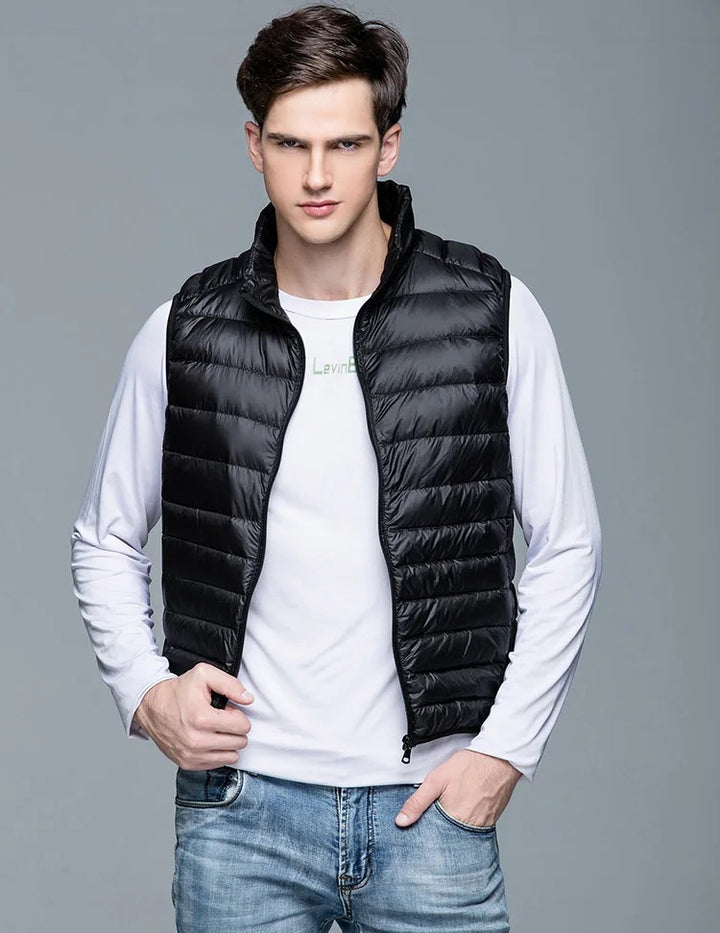 Herr Quiltad Bodywarmer med Minimalistisk Design