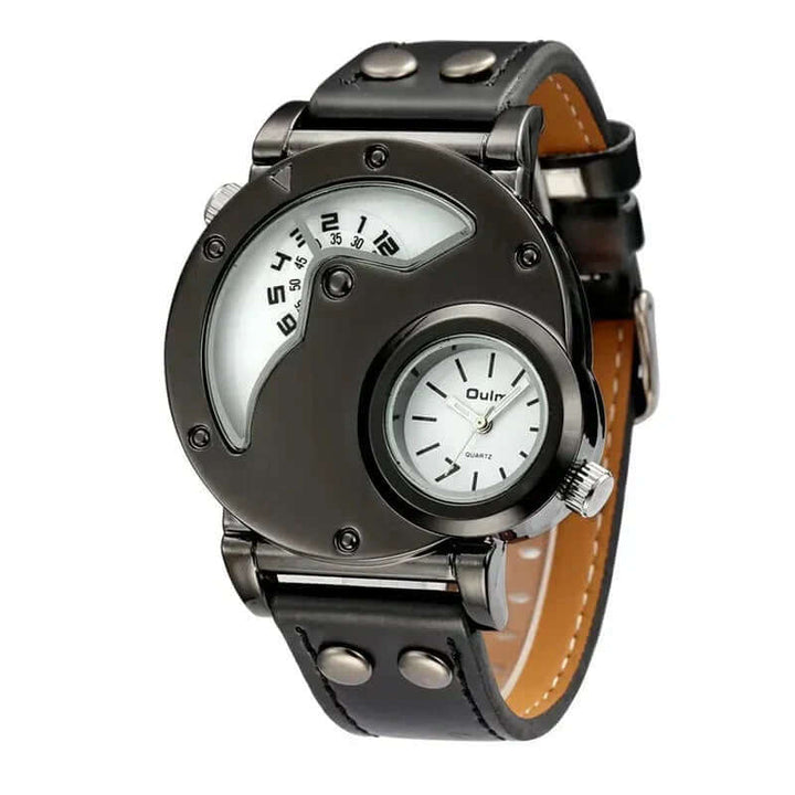 Elegant Dual Time Quartz Klocka