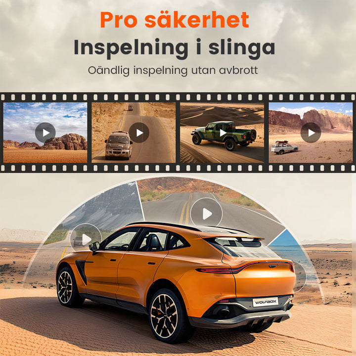 10" HD multinfonktionell bilinspelare med dubbla linser, pekskärm och kristallklar bildkvalitet, perfekt för bilen.