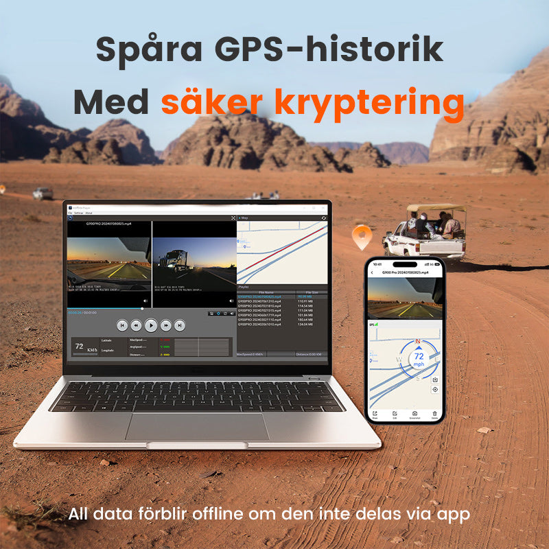 10" HD multinfonktionell bilinspelare med dubbla linser, pekskärm och kristallklar bildkvalitet, perfekt för bilen.