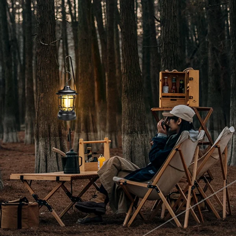 Bärbar Retro Campinglampa