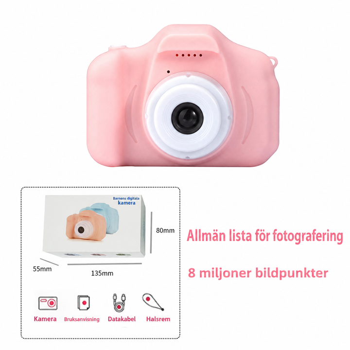 Mini HD Digitalkamera för Barn med Smarta Fotoeffekter