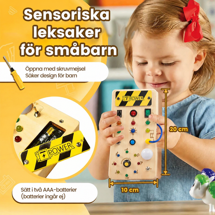 Interaktiv Montessori Sysselsättningsbräda för Småbarn