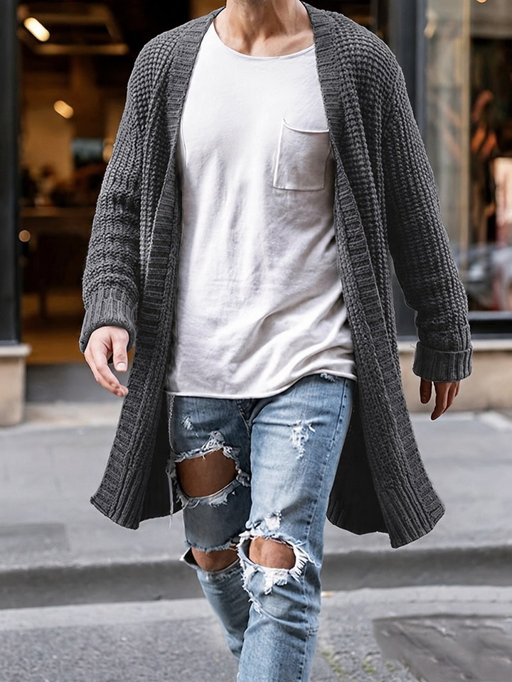 Herr Cardigan Jacka Minimalistisk Design