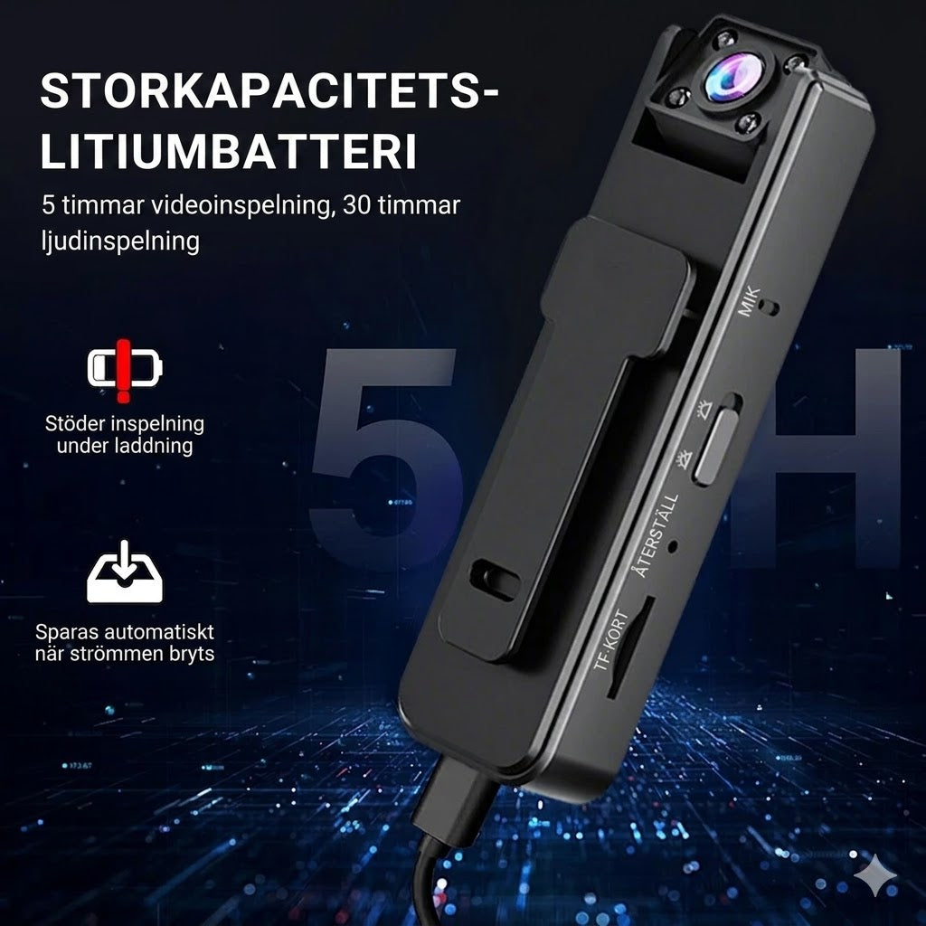 Minikamera med ljud-inspelning och nattläge