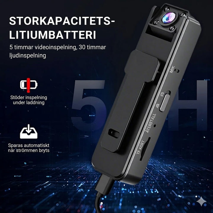 Minikamera med ljud-inspelning och nattläge