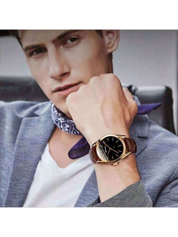 Elegant Rose Gold Quartz Watch