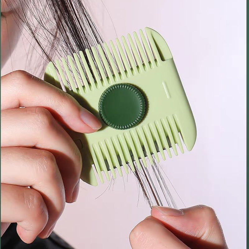 "2-i-1 hårkamtrimmer med kombinerad kam och trimmer, designad i hållbar ABS-plast, finns i flera färger."