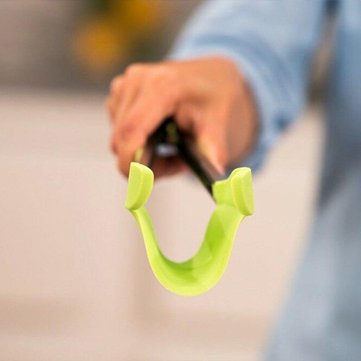 "2 i 1 spatel och tång, röd/grön silikon och rostfritt stål, köksverktyg för matlagning, non-stick, ergonomisk design"
