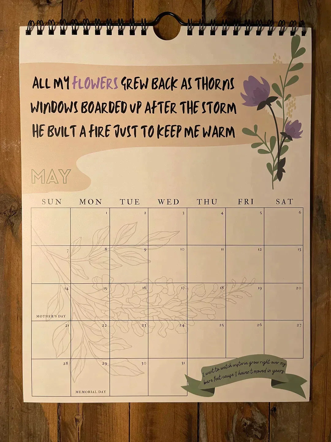 "2024 kalender med Taylor Swift låttexter, satinpapper, musikinspirerat konstverk för hem och kontor"