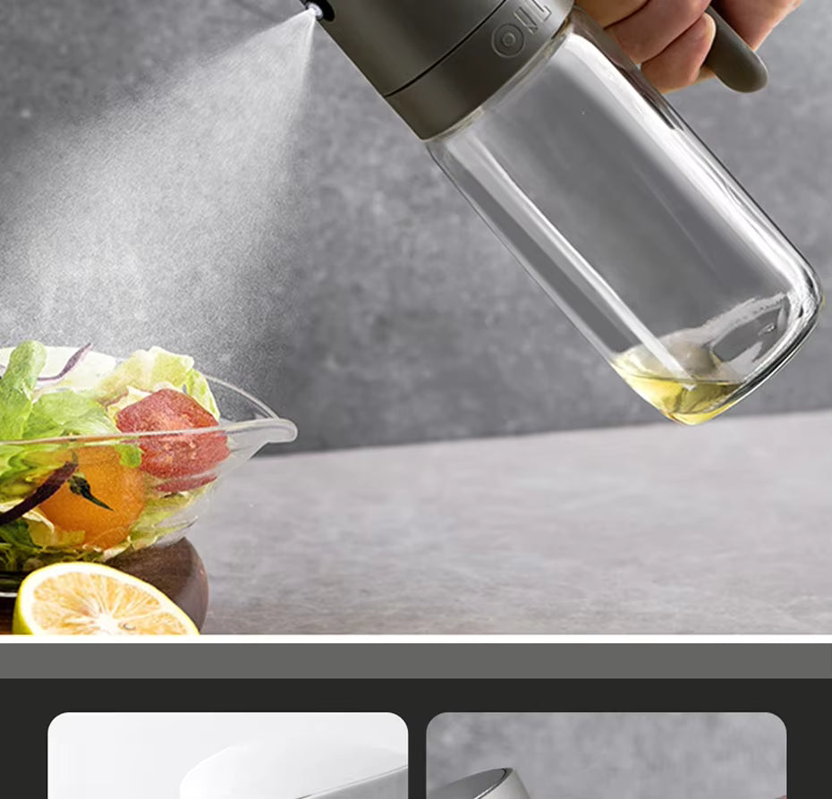 Hälsosam matlagningsspray: 250ml borosilikatglas dispenser för olja i köket.