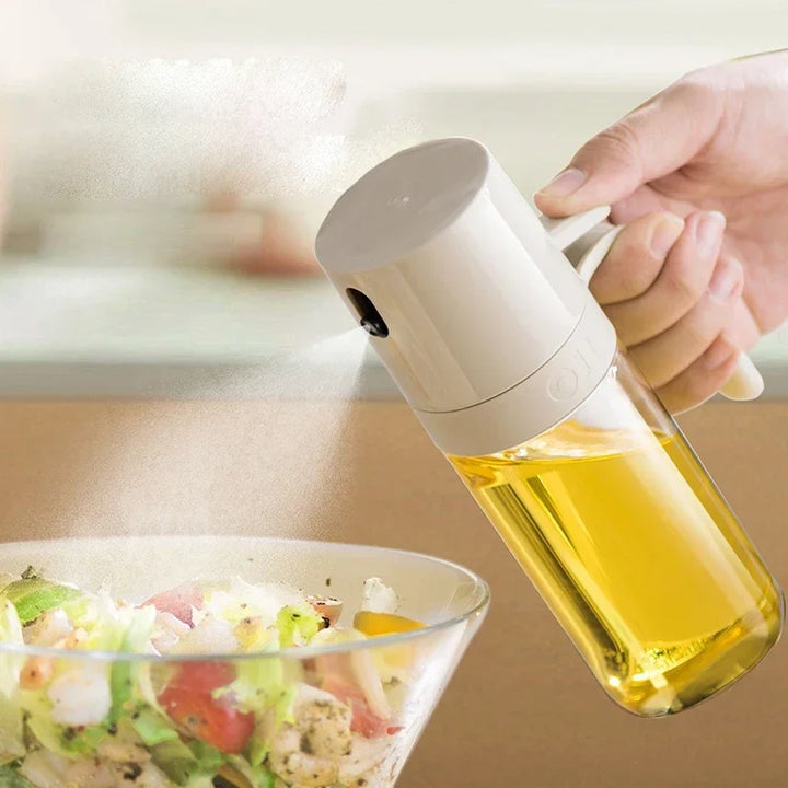 Hälsosam matlagning med 250ml oljesprayflaska i borosilikatglas. Fördelar olja jämnt.