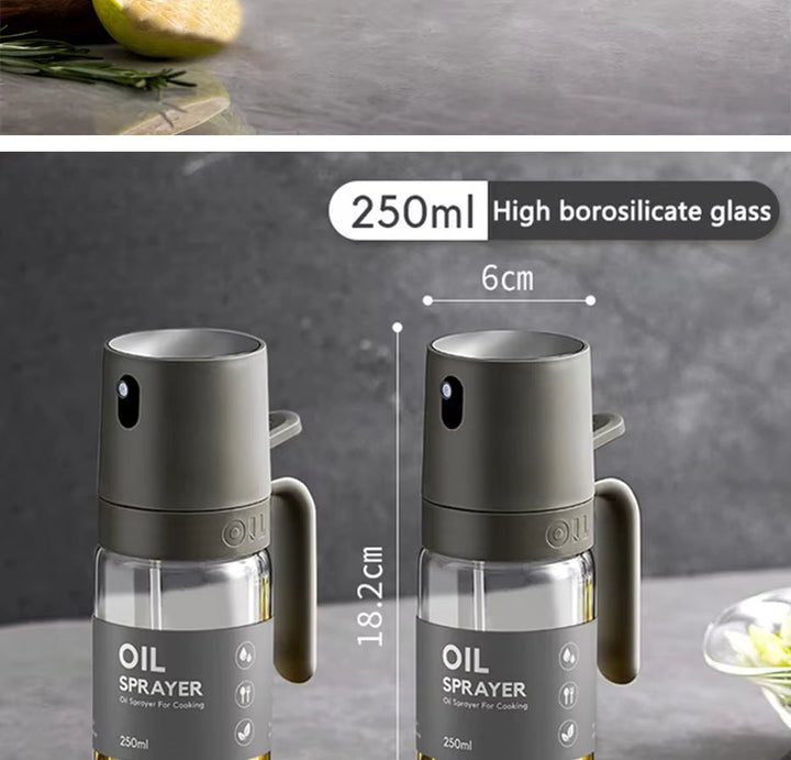 Borosilikatglas dispenser för olja, 250ml. För grillning, bakning & hälsosamma rätter.