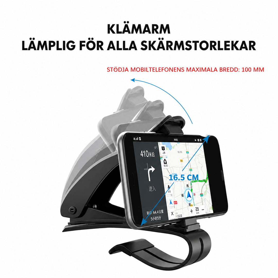 Universell Mobilhållare för Instrumentbräda, Bil