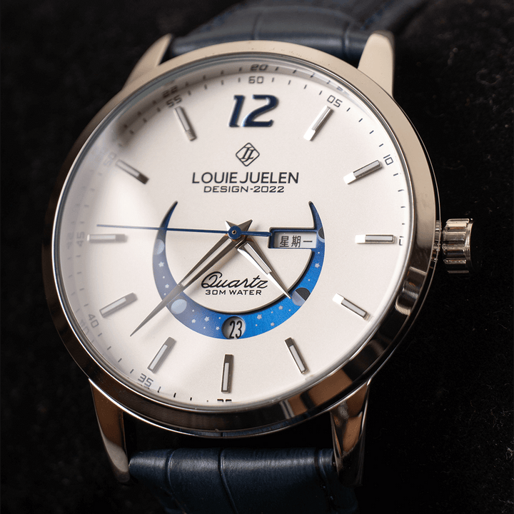 Elegant Luminous Moonphase Klocka
