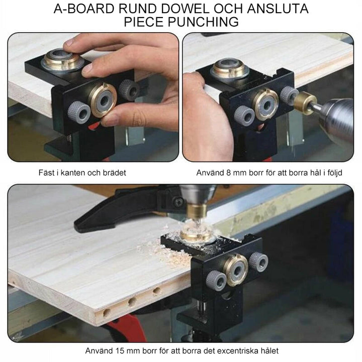 "3 i 1 justerbart träborrningsverktyg av aluminiumlegering för precisionsarbete, idealiskt för träbearbetning och DIY-projekt