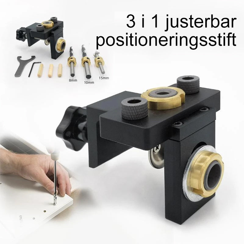 "3 i 1 justerbart träborrningsverktyg av aluminiumlegering för precisionsarbete, idealiskt för träbearbetning och DIY-projekt