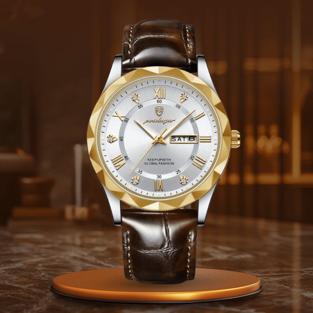 Elegant Läderband Kvartsur