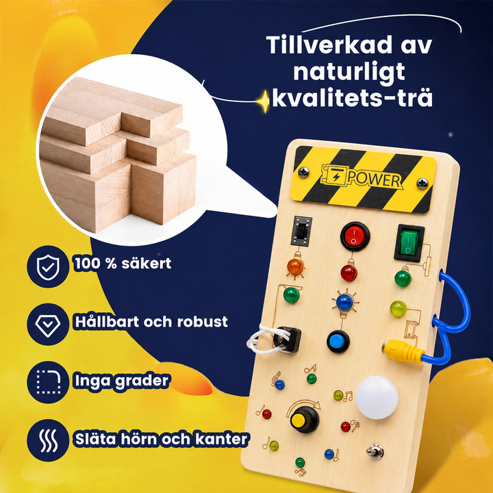 Interaktiv Montessori Sysselsättningsbräda för Småbarn