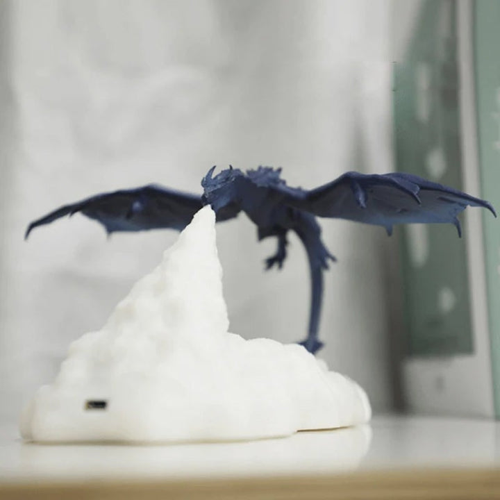 "3D nattlampa drake eldandning dekorativ magisk lampa bord lampa LED varm sken mystisk atmosfär barnrum"