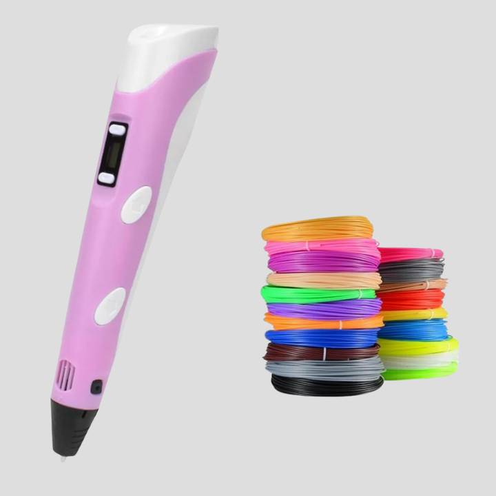 Barn & vuxna skapar med 3D-penna, bygg fantastiska designer. Inkluderar filament för obegränsad konst.