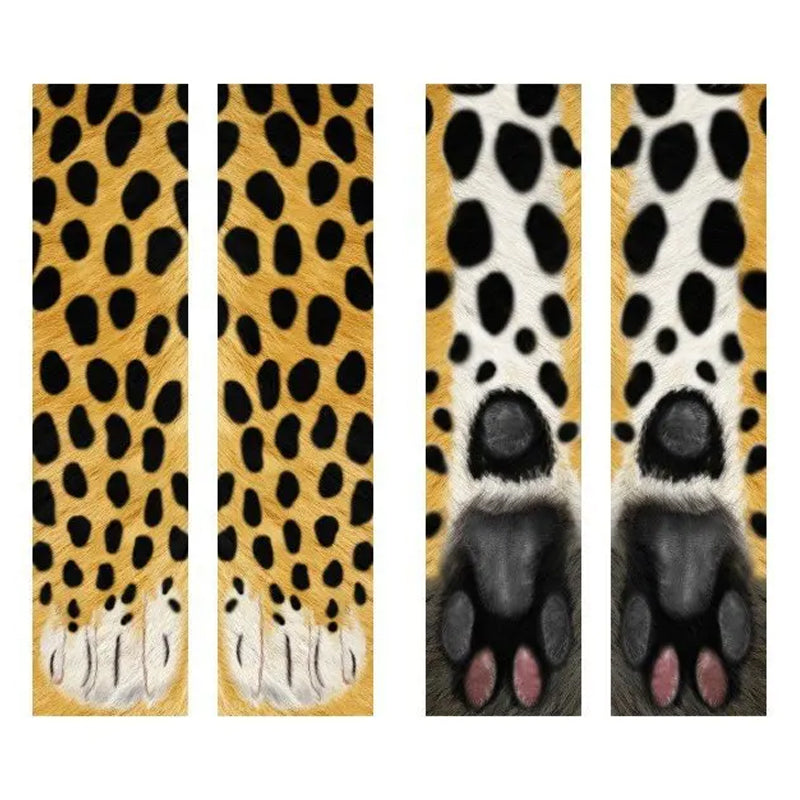 "3D-tryckta unisex djurtassstrumpor, bekväma accessoarer med realistisk tassdesign, perfekt för cosplay och mer"