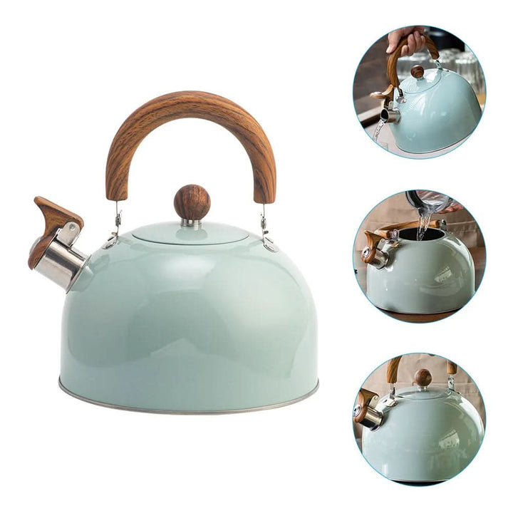 Elegant 3L köksvattenkokare i modern design med ergonomiskt handtag, perfekt för te och andra varma drycker.