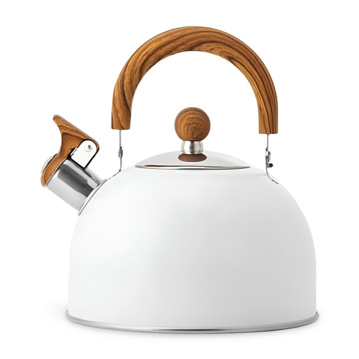Hushållsapparat: Modern 3L vattenkokare för spisen med ergonomiskt handtag. Stilren design för ditt kök.
