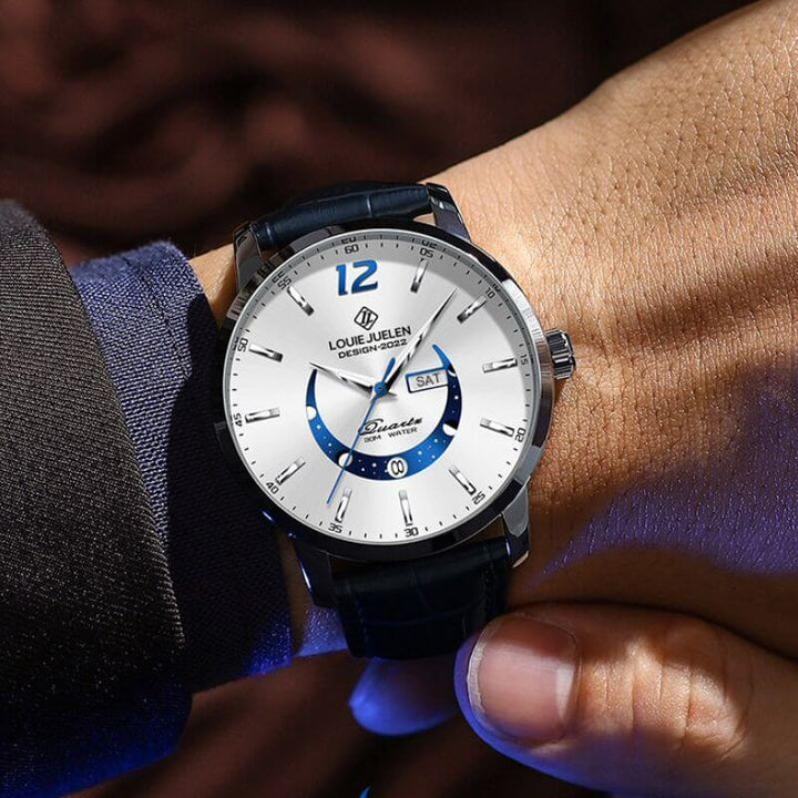 Elegant Luminous Moonphase Klocka