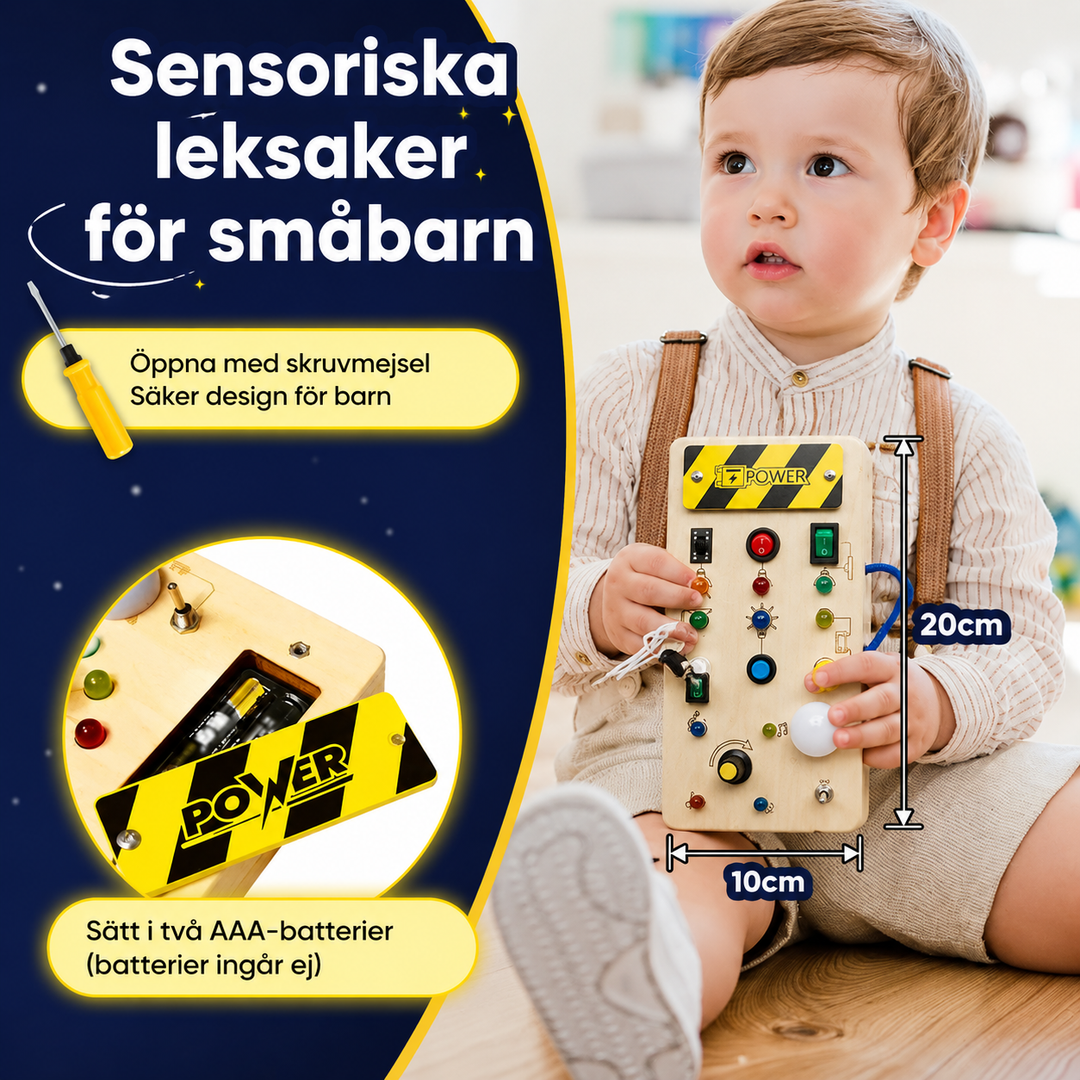 Interaktiv Montessori Sysselsättningsbräda för Småbarn