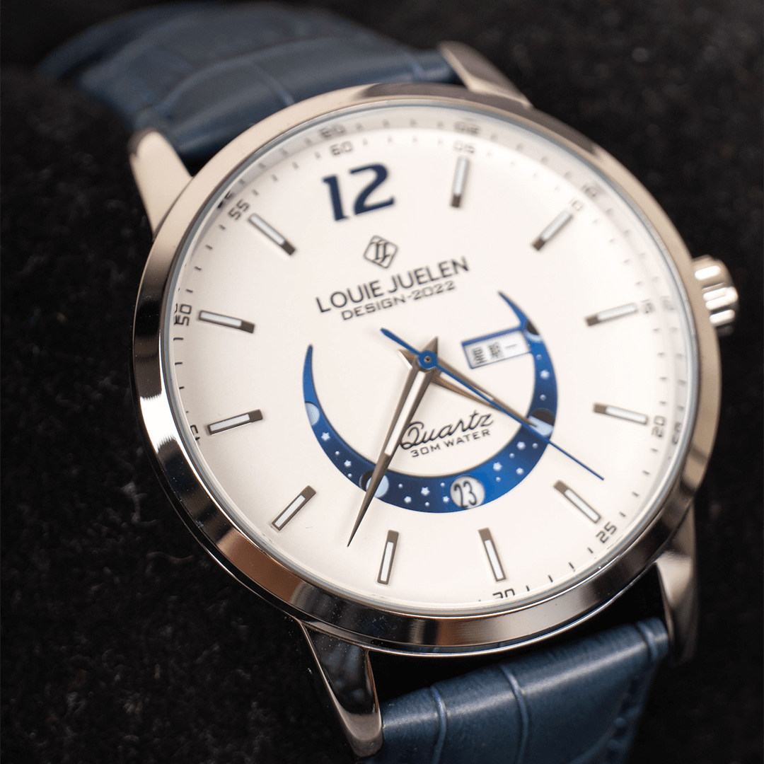 Elegant Luminous Moonphase Klocka