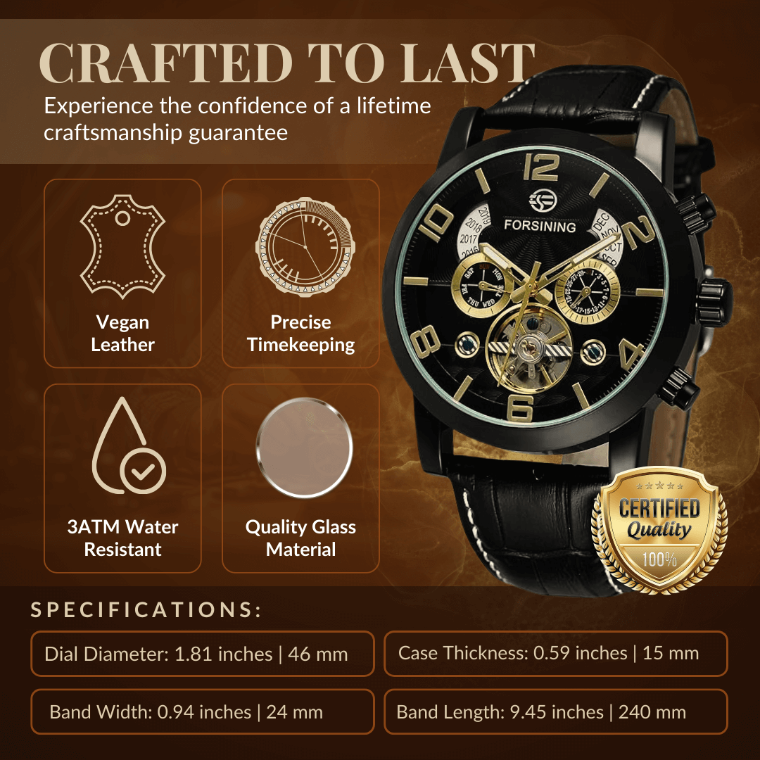 Lyxig Tourbillon Automatisk Mekanisk Klocka