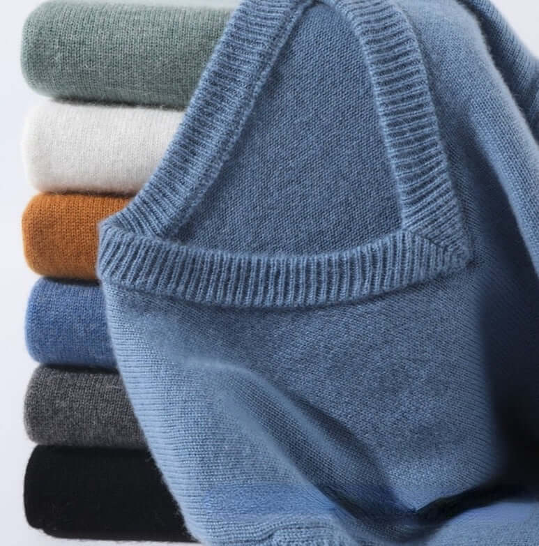 Klassisk stickad tröja för herrar – Varm och stilren design