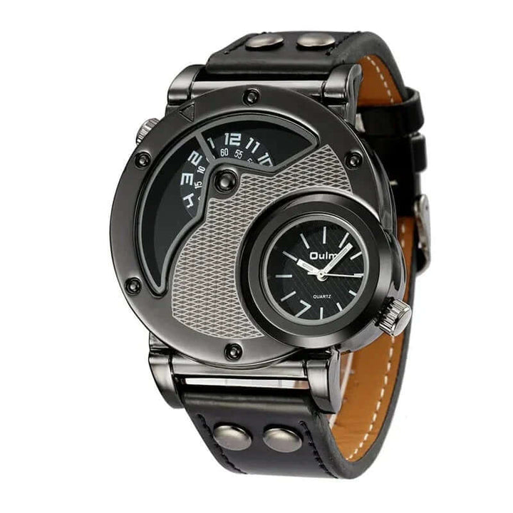 Elegant Dual Time Quartz Klocka