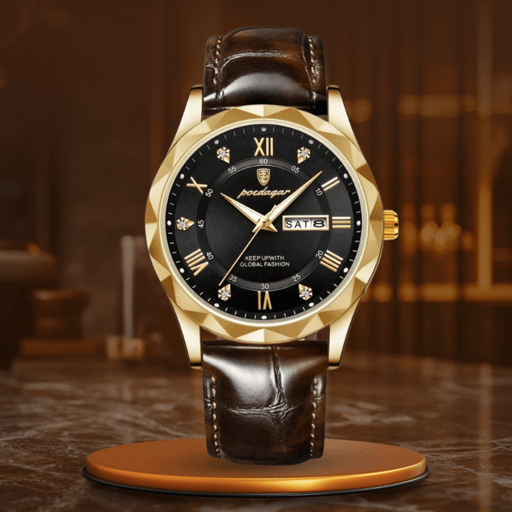 Elegant Läderband Kvartsur