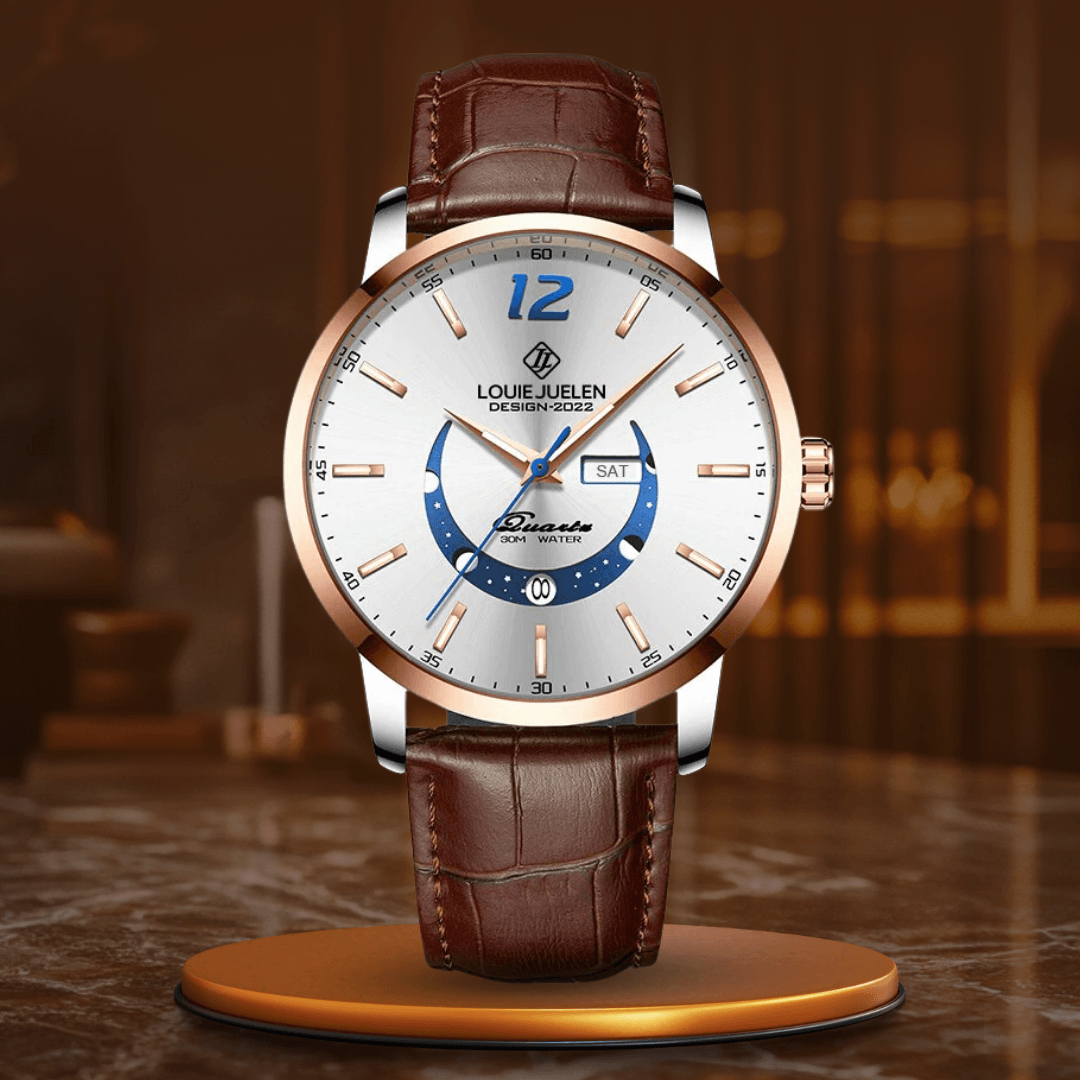 Elegant Luminous Moonphase Klocka