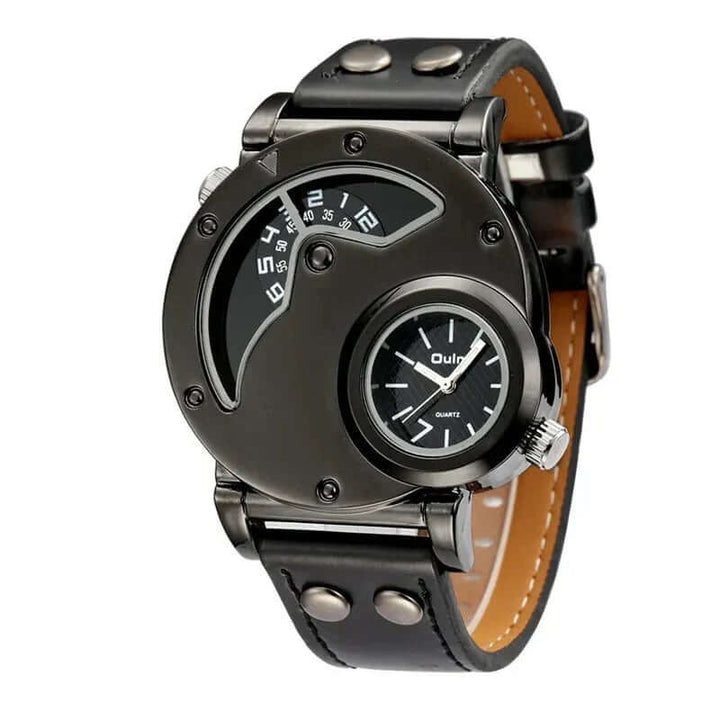 Elegant Dual Time Quartz Klocka