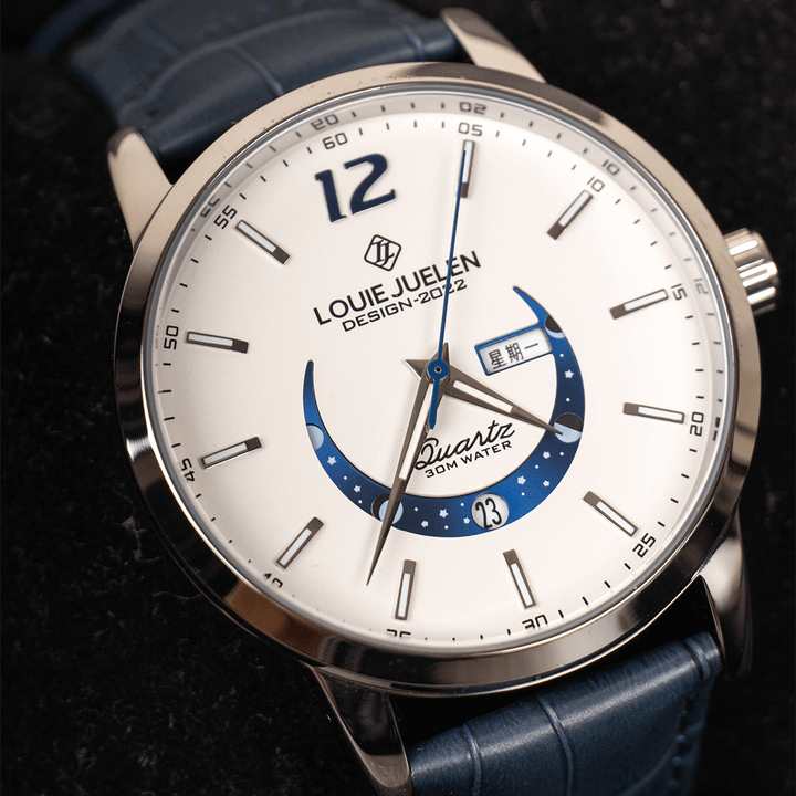 Elegant Luminous Moonphase Klocka