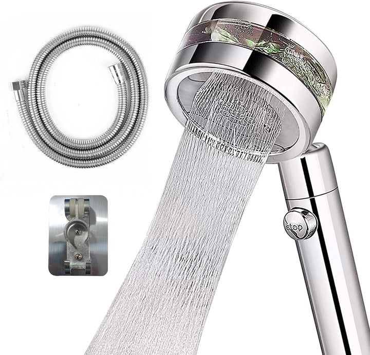 Turbo-flow Duschmunstycke med justerbar spray och spegelyta