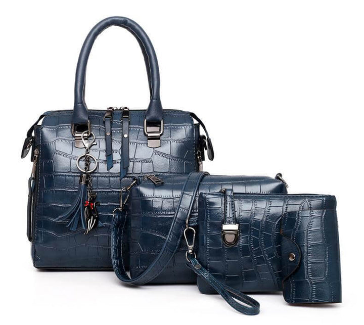 Set med 4 eleganta väskor i veganläder – Stil & Funktion