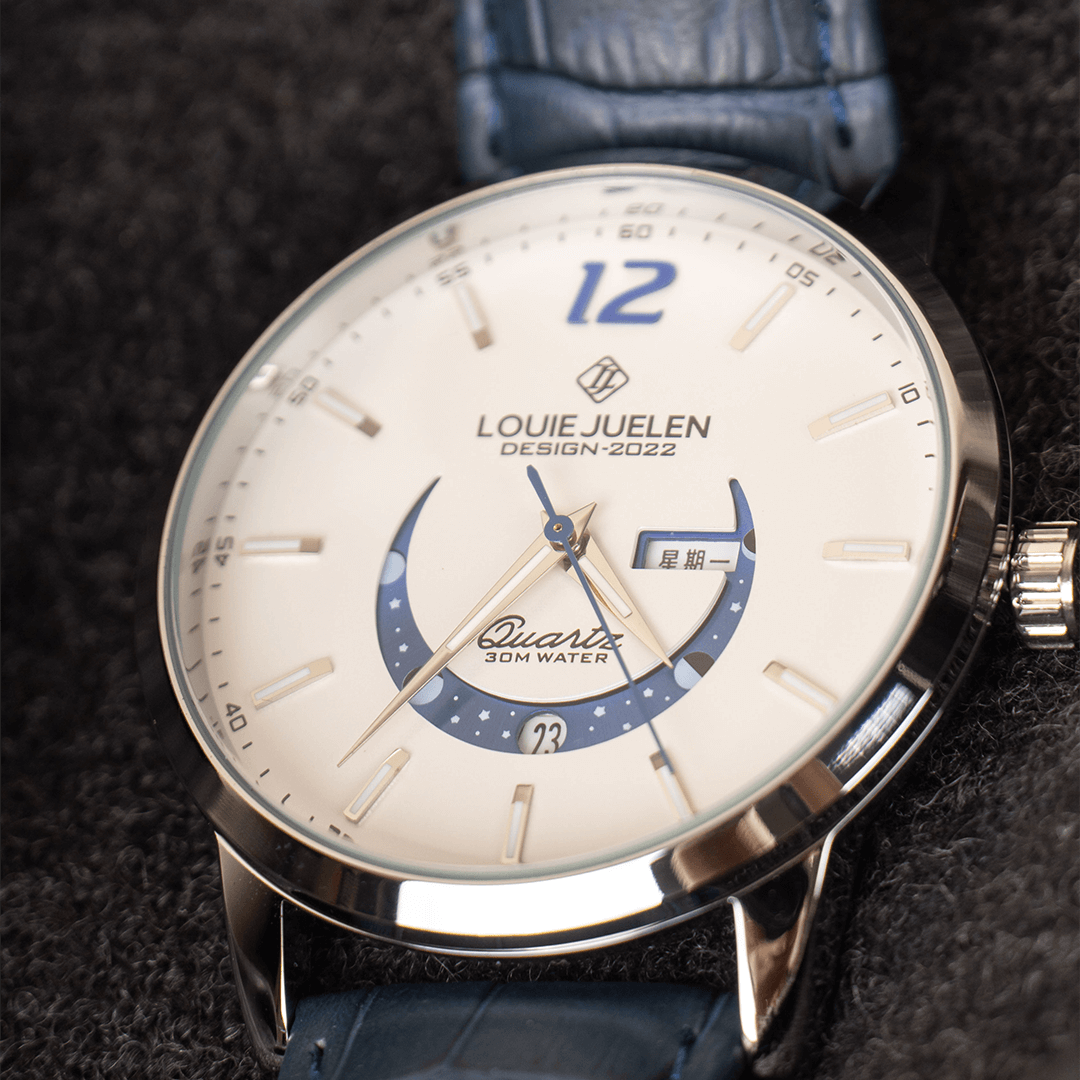Elegant Luminous Moonphase Klocka