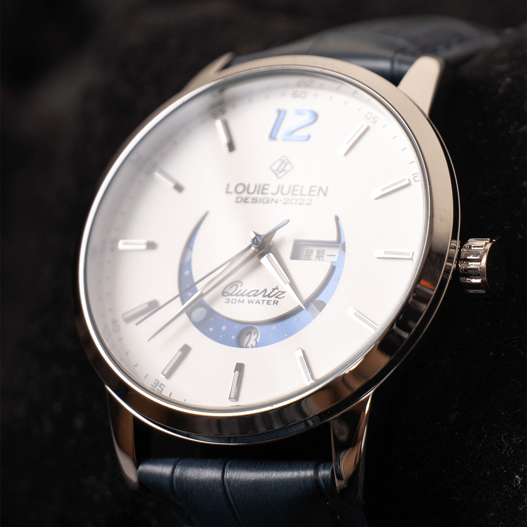 Elegant Luminous Moonphase Klocka