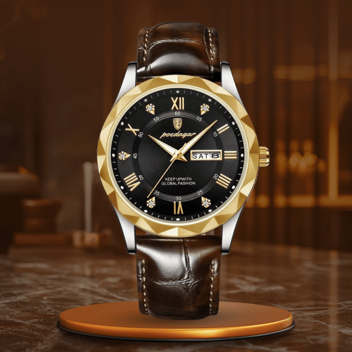 Elegant Läderband Kvartsur