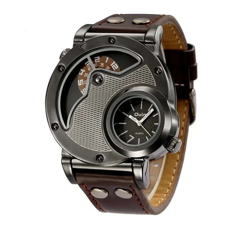 Elegant Dual Time Quartz Klocka