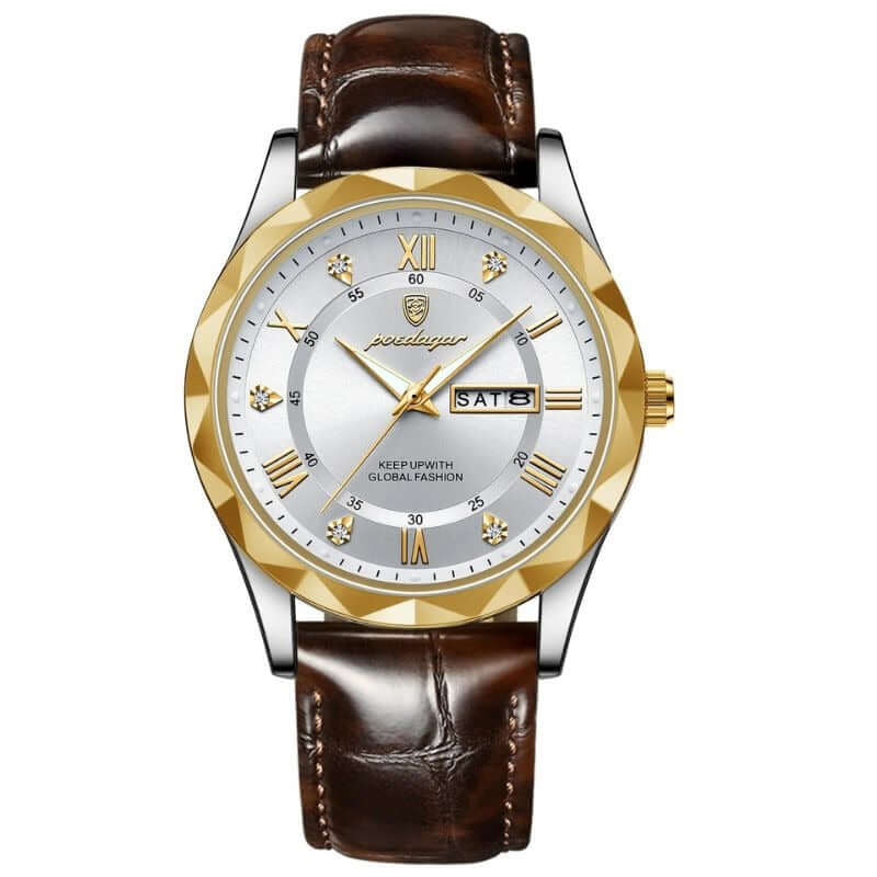 Elegant Läderband Kvartsur